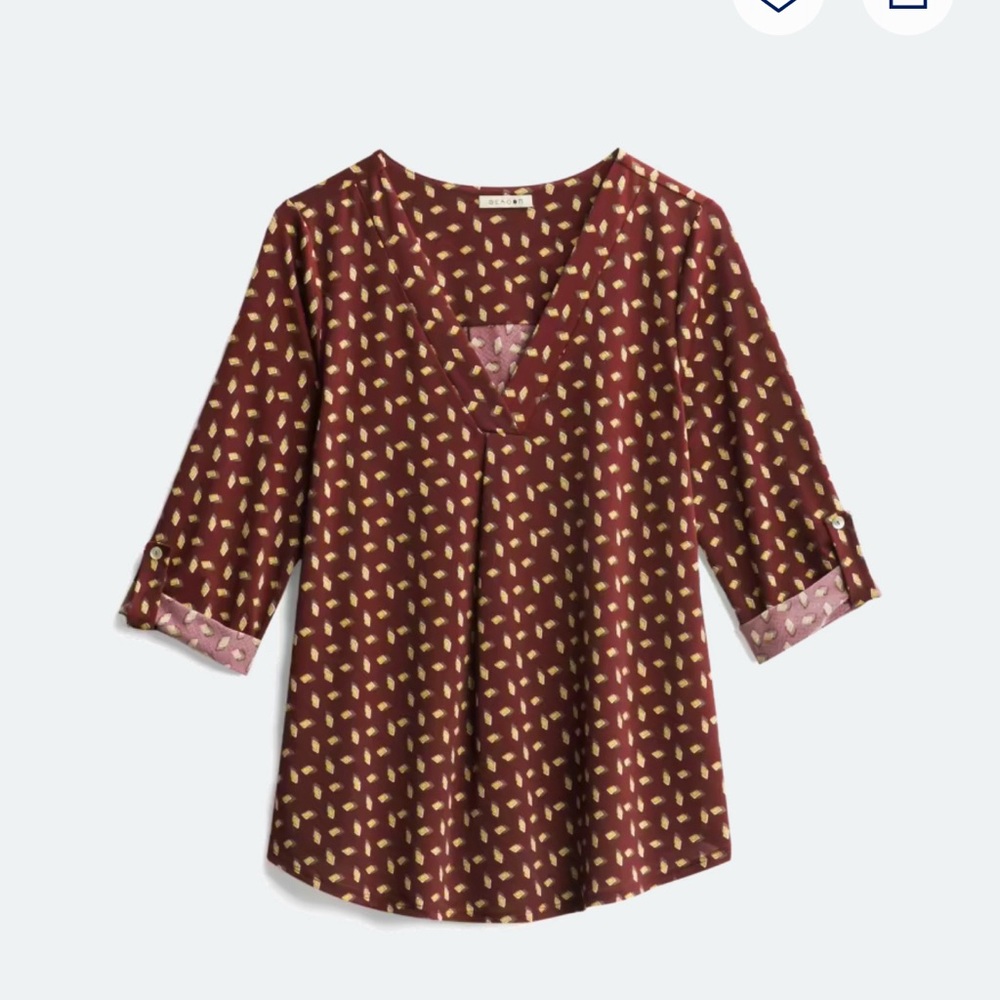 Maroon Patterned Blouse - image 6